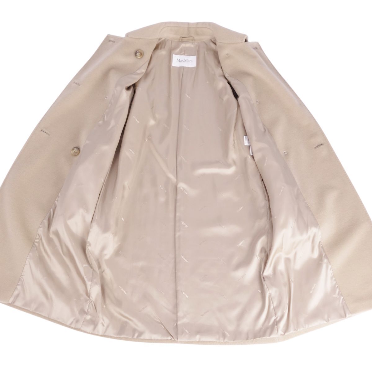 極美品 マックスマーラ Max Mara コート 白タグ ロングコート ウール