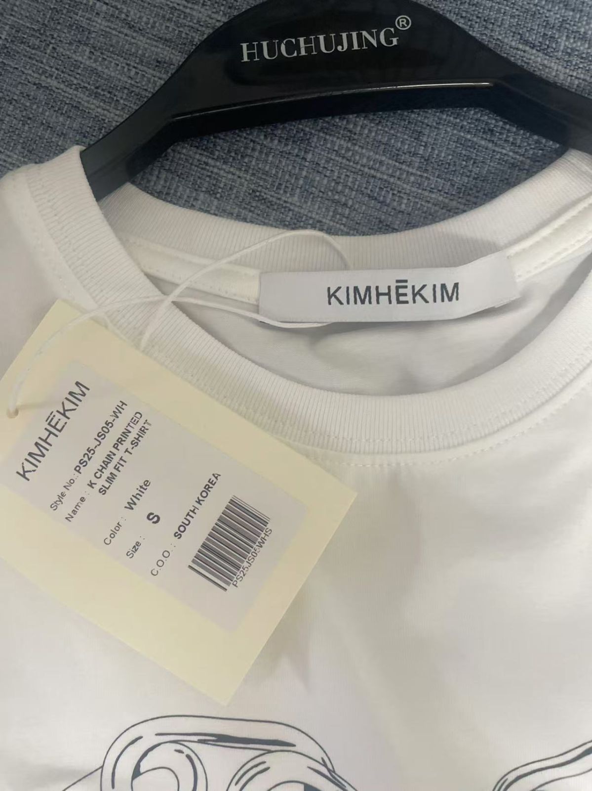 ★KIMHEKIM★キムヘキム Kチェーンプリント スリムTシャツ ☆KIMHEKIM☆キムヘキム Kチェーンプリント スリムTシャツ