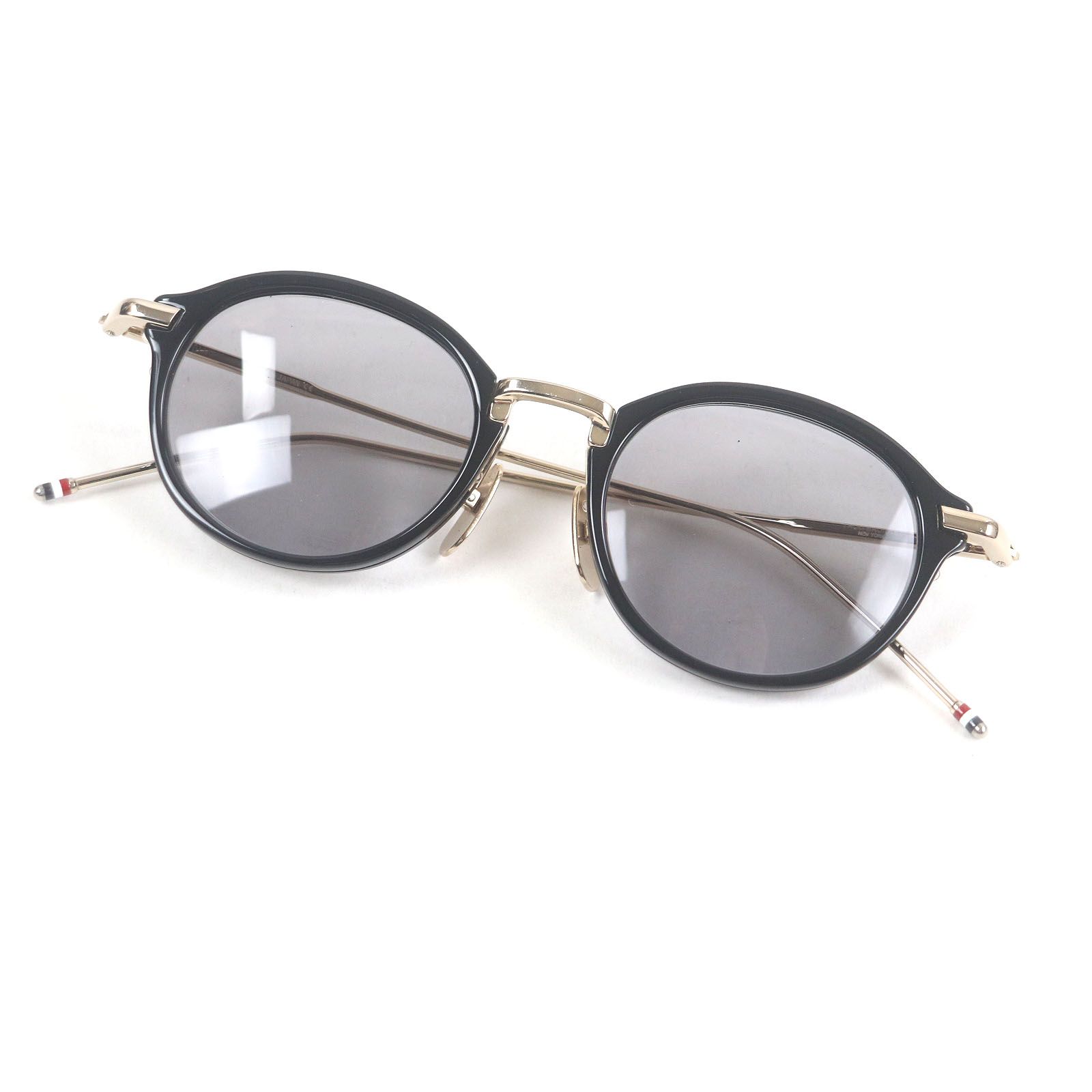 【美品】トムブラウン ニット帽 キャップ ビーニー グレー トリコロール THOM BROWNE. NEW YORK(トムブラウンニューヨーク) / ニット