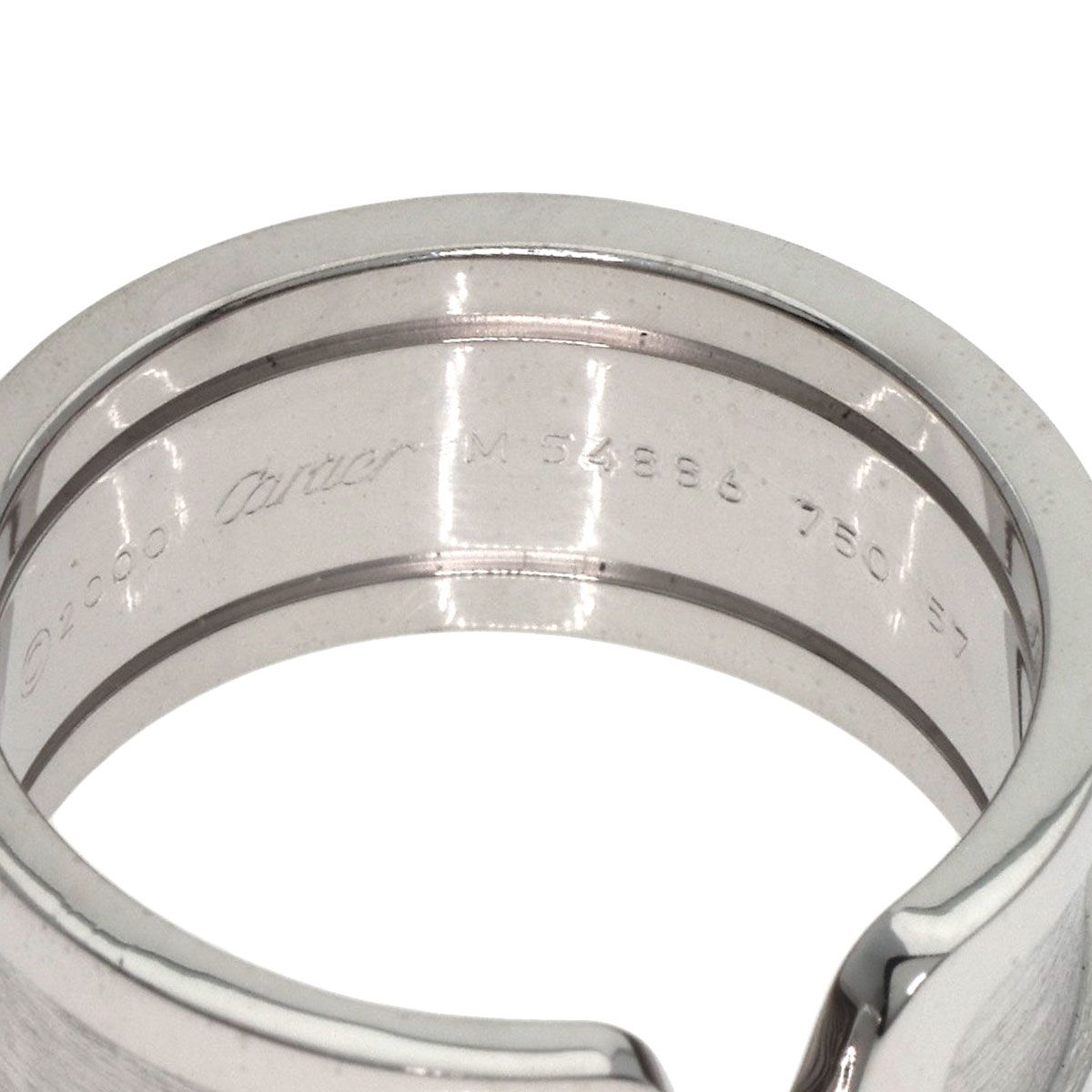 CARTIER カルティエ C2リング LM #57 リング・指輪 K18WG レディース 