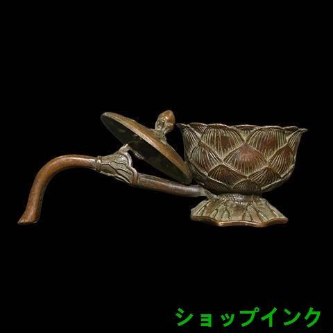 銅細工 金蜻蛉蓮華香薫炉 香炉 香道具 装飾品 工芸品 美術品 置物 銅器 手に蓮華 蓮蓬 薫香炉 香道具 工芸品 美術品 置物 - メルカリ