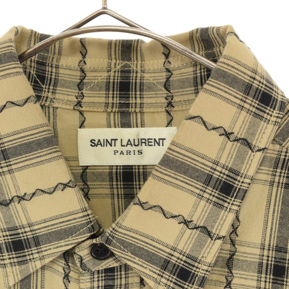 SAINT LAURENT チェック柄長袖シャツ 37