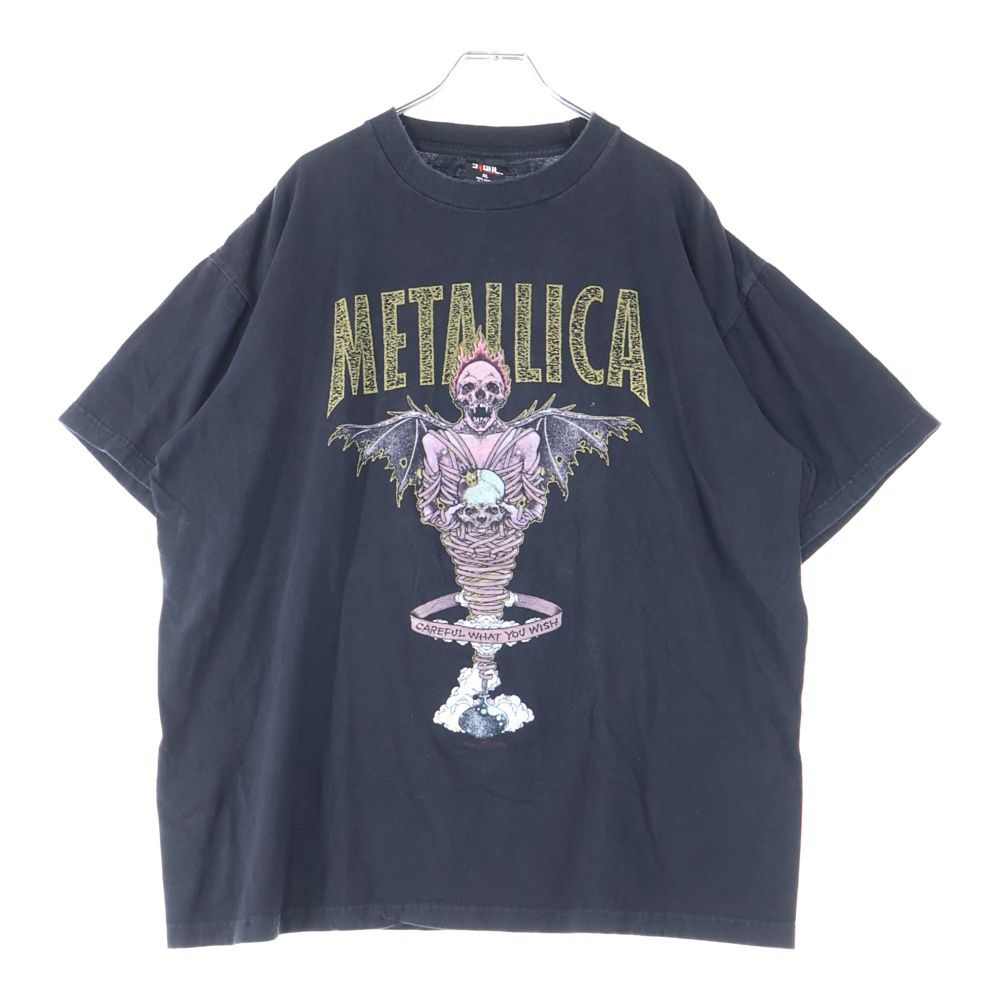 VINTAGE ヴィンテージ 90s METALLICA PUSHEAD KING NOTHING TEE メタリカ 両面プリント半袖Tシャツ カットソー ブラック