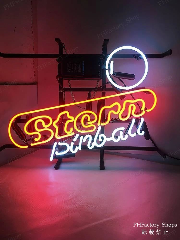 Stern Pinball ネオン管 スターン ピンボール ネオンライト ネオンサイン ゲームルーム インテリア 壁装飾 室内装飾 店舗装飾 50x40cm A293