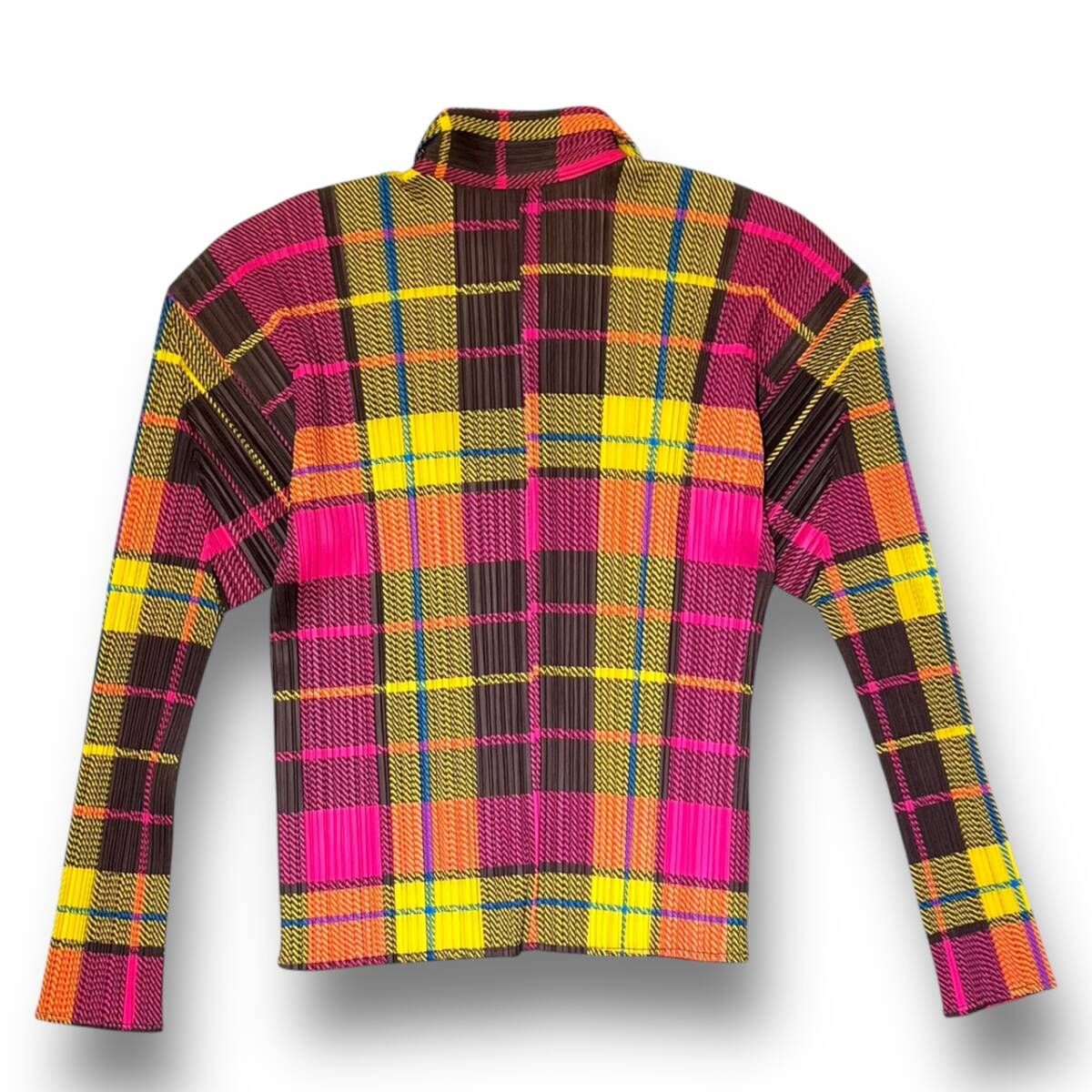 PLEATS PLEASE プリーツシワ加工 長袖シャツ チェック柄 日本製 PLEATS PLEASE プリーツシワ加工 長袖シャツ チェック柄 日本製 PLEATS