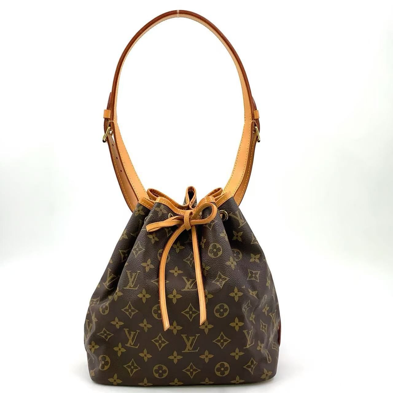 LOUIS VUITTON プチノエ モノグラム モノグラム レザー×PVC