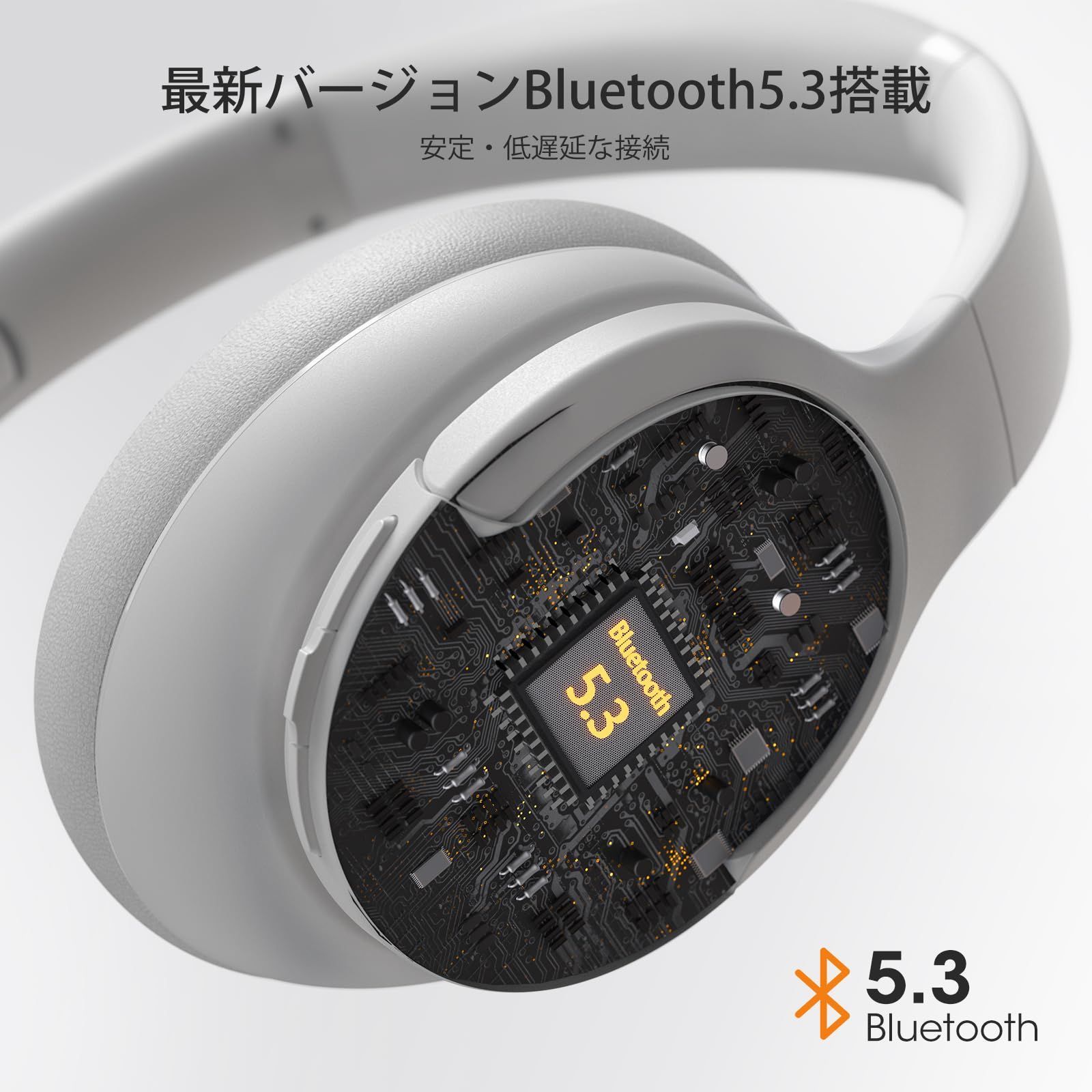特価商品】Bluetooth5.3 ワイヤレスヘッドホン 最大9時間連続再生 USB