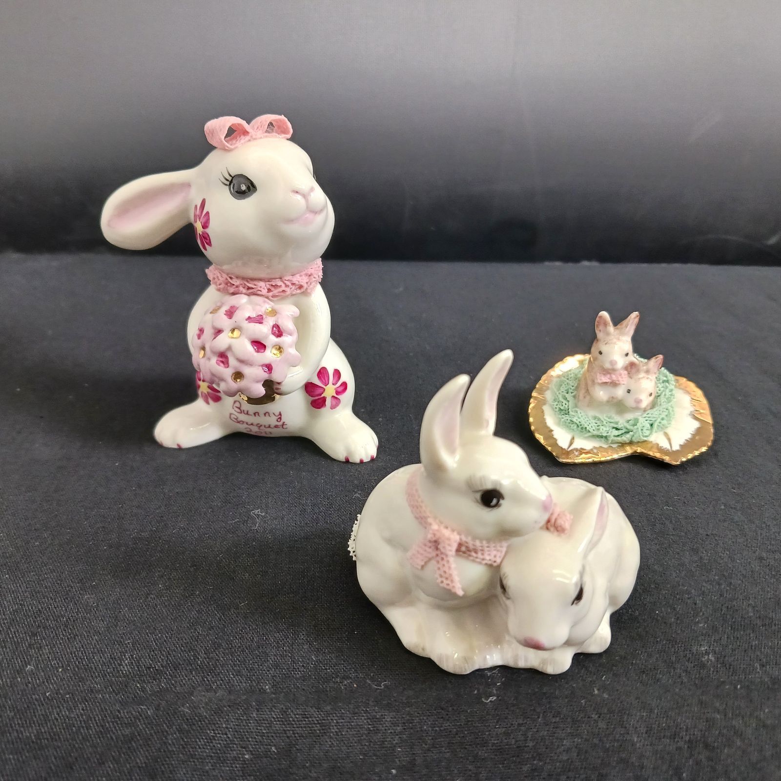 アイリッシュドレスデンうさぎ置物