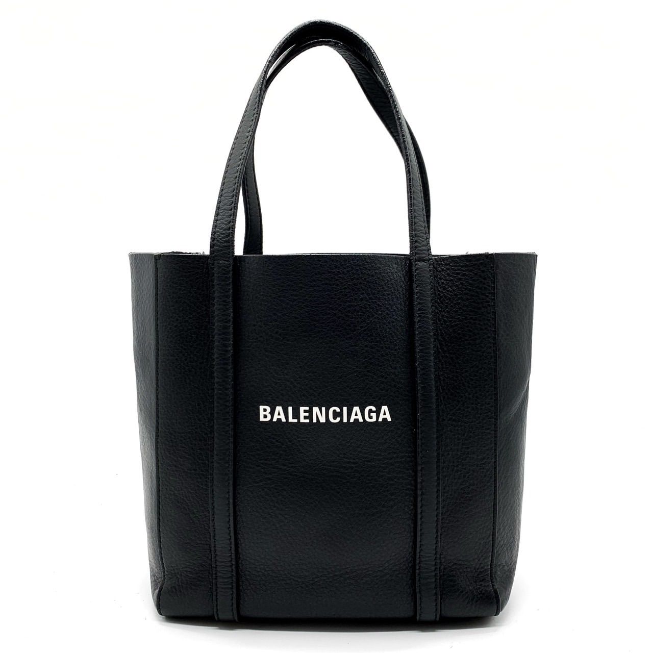 ✨良品✨ BALENCIAGA バレンシアガ 2way ショルダーバッグ トートバッグ エブリデイ xxs ロゴ型押し シルバー金具 レザー 肩掛け  斜め掛け ユニセックス レディース メンズ ブラック 黒色 - メルカリ