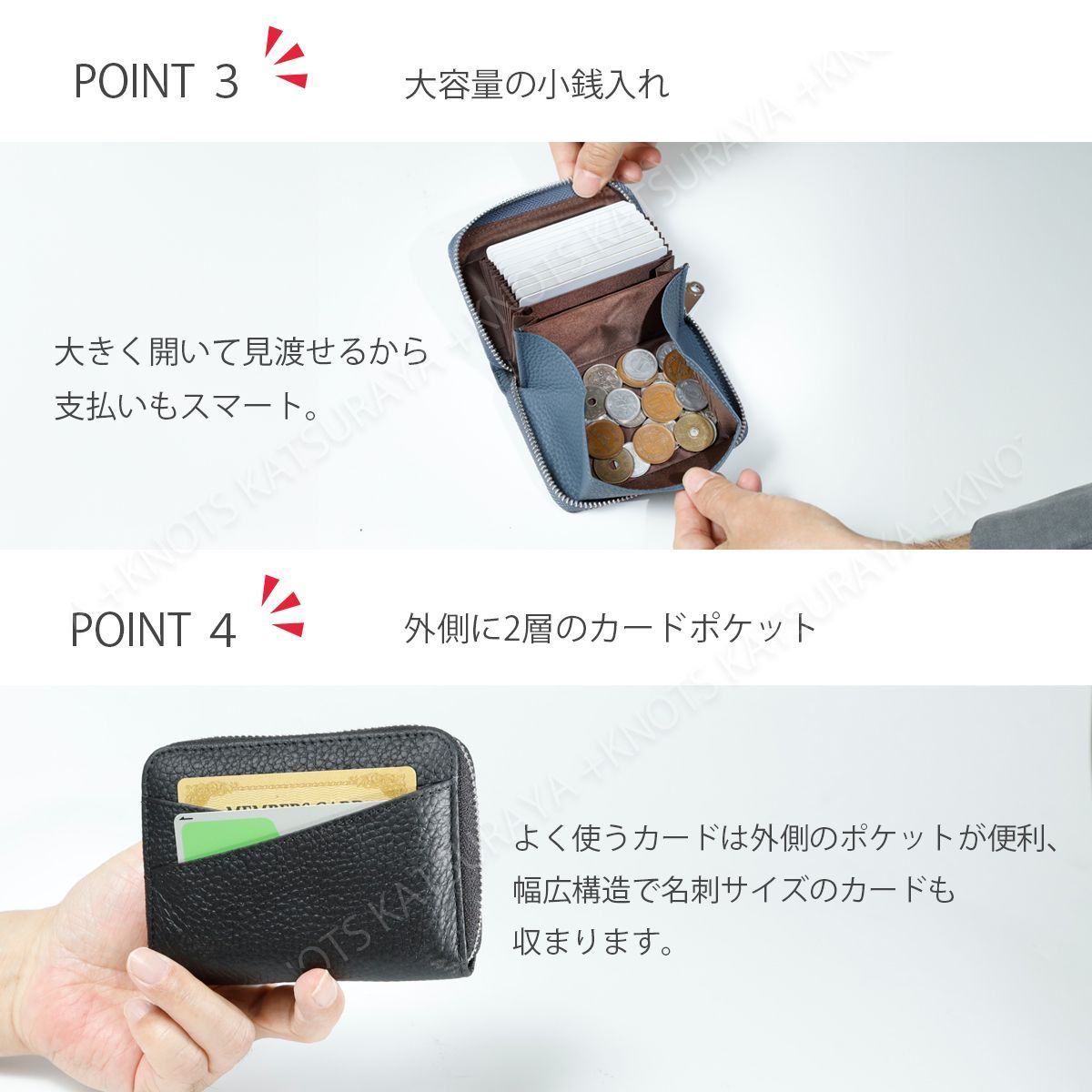 本革 お札折らない ミニ財布☆グリーン緑☆レデース メンズ 大