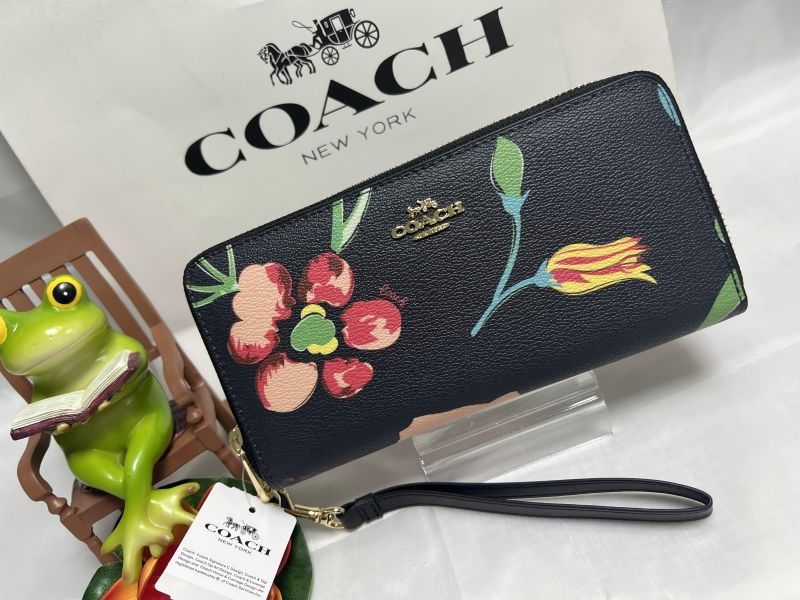 COACH コーチ 財布 長財布 アコーディオン ジップ ウォレット