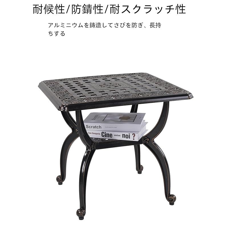 TangXiaoQiガーデンガーデン屋外ティーサイドテーブル アルミダイキャストテーブル