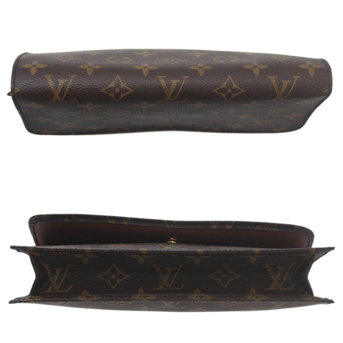 LOUIS VUITTON ルイヴィトン ポシェット ラバ クラッチバッグ モノグラム ブラウン M5193 MB1917 NO Aランク DECORATOM_COM_BR