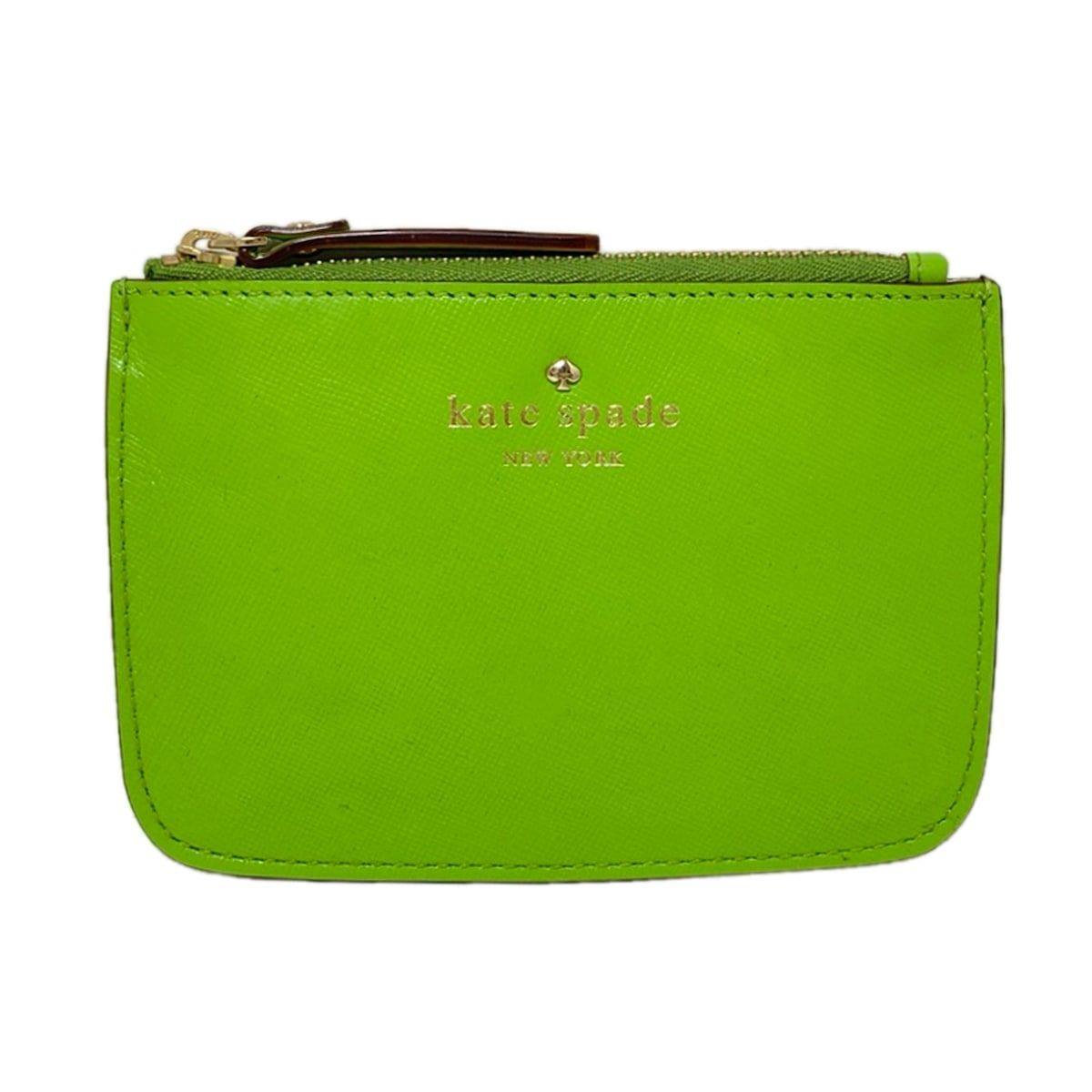 Kate spade ケイトスペード コインケース - PWRU2139 ライトグリーン キーリング付き レザー