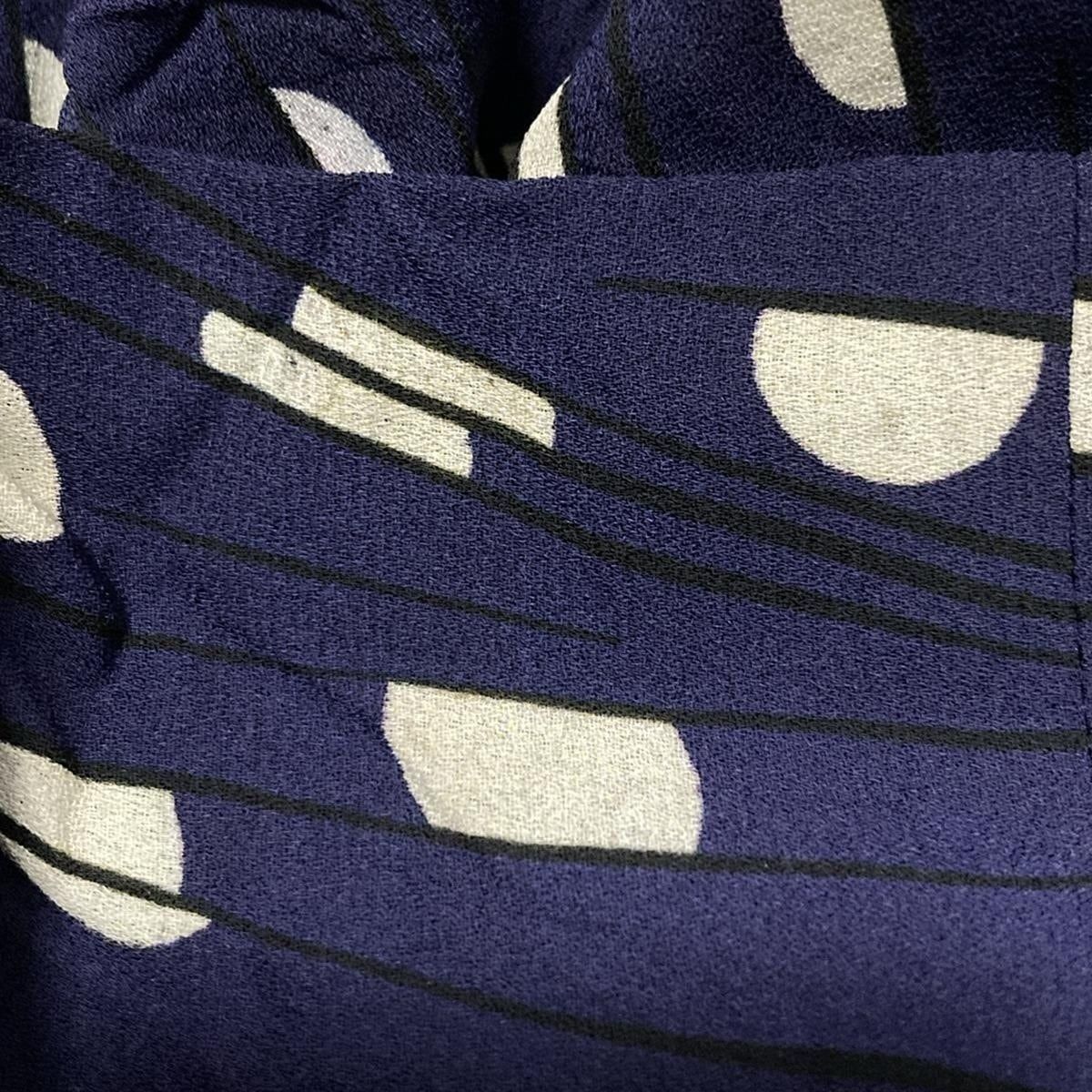 パープル×アイボリー×黒 半袖