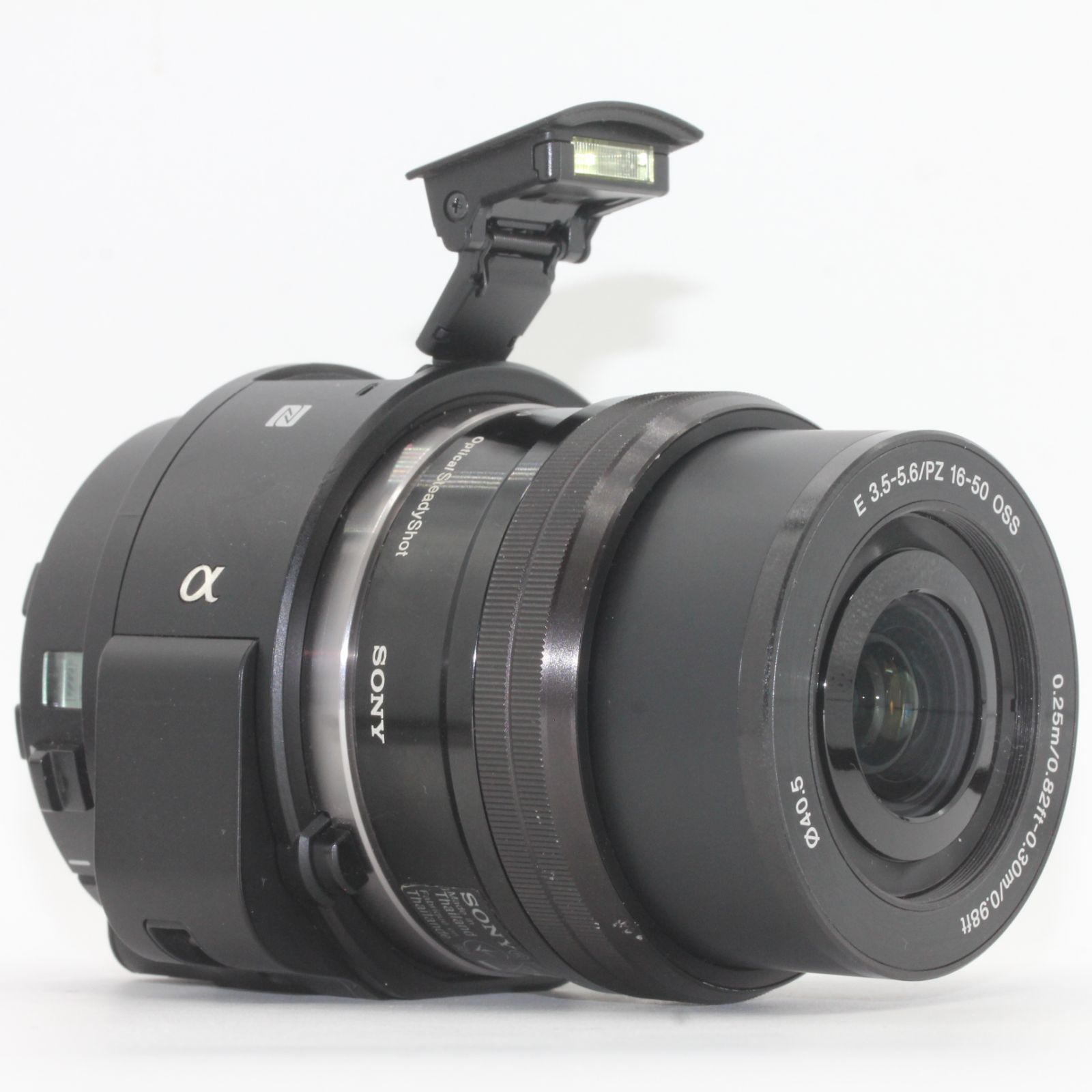 良品 ソニー SONY レンズスタイルカメラ ILCE-QX1 パワーズームレンズキット E PZ 16-50mm F3.5-5.6 OSS ブラック  ILCE-QX1L BQ