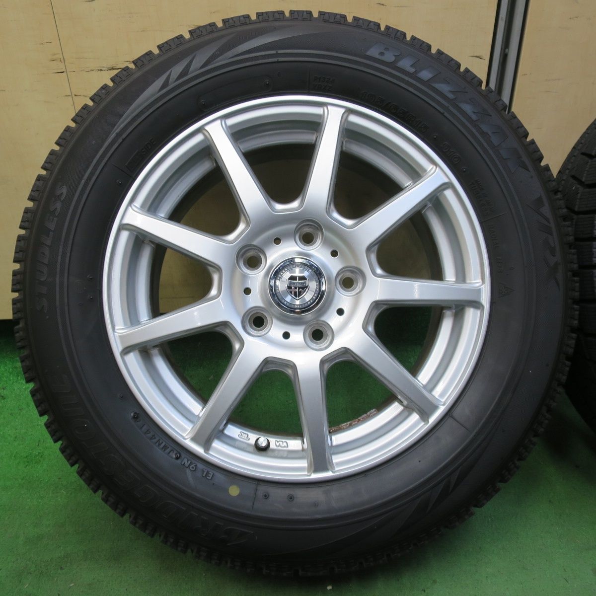 155/80R13 バリ溝 ホイール 2本セット パッソ ブーン ① 155/80R13