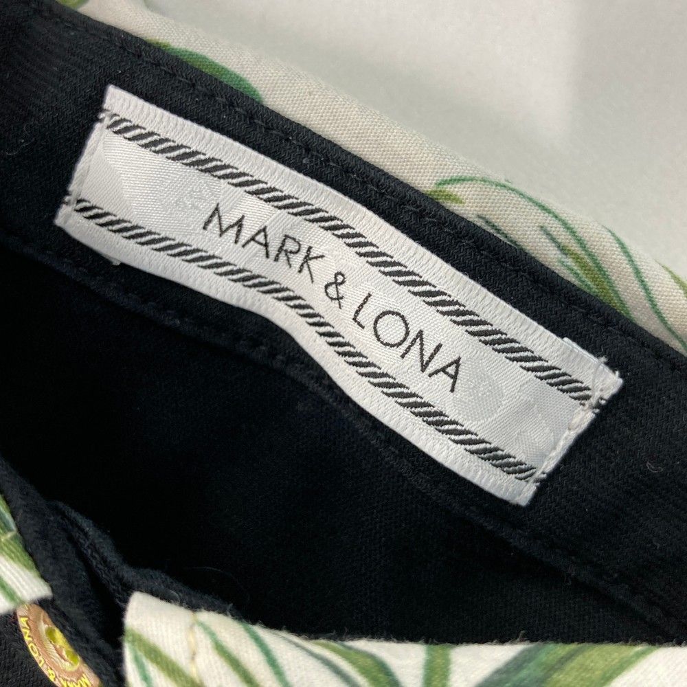 MARK&LONA マークアンドロナ 半袖ポロシャツ スカル Mサイズ MARK&LONA マークアンドロナ 半袖ポロシャツ 白×マルチ ドット