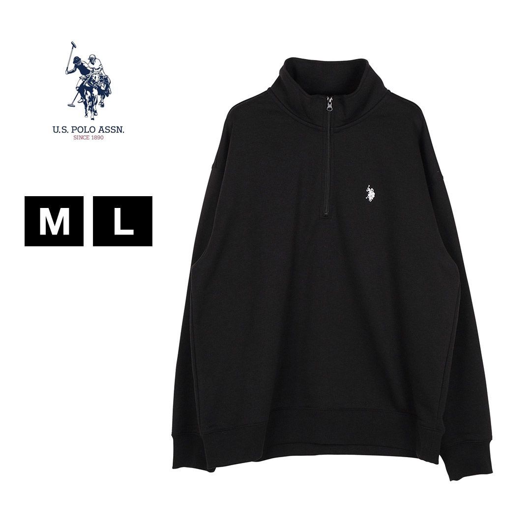 U.S. POLO ASSN. / ユーエスポロアッスン 別注 コラボ オーバーサイズ ハーフジップ 裏毛 スウェット トレーナー【214252】PLM23340 19