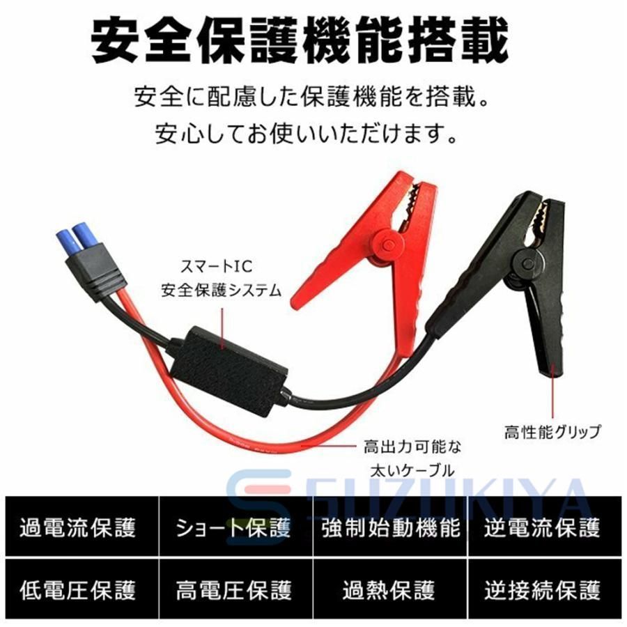 ジャンプスターター12V車用LED緊急ライト搭載安全保護機能バッテリージャンプスターター30000mAh車のバッテリーエンジンスターター