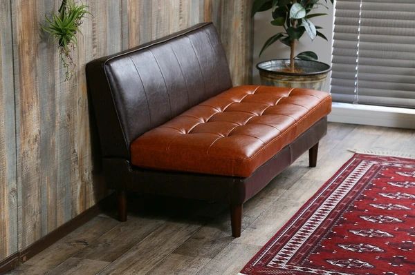 海外ファッション通販。 送料無料 ヴィンテージ風 ベンチ ソファ 2人掛け