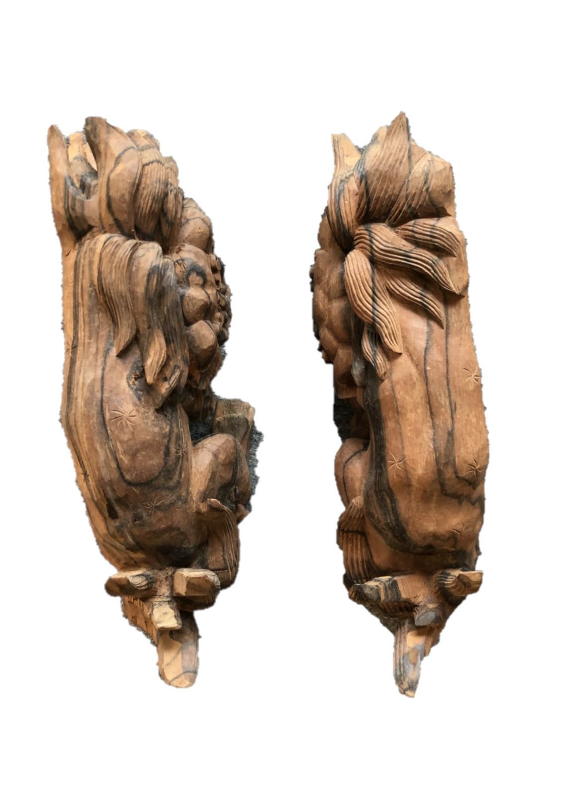 A-8 獅子 黒檀 彫刻