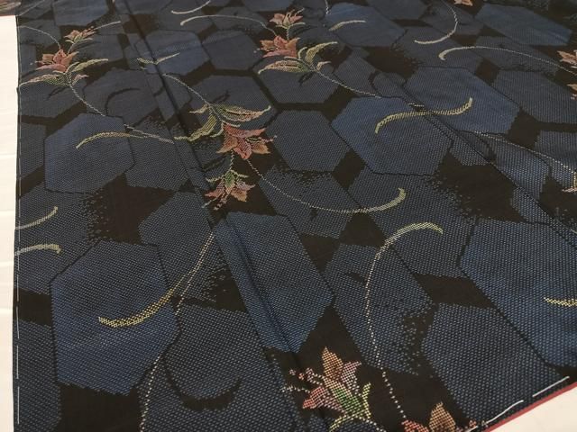 平和屋着物○本場大島紬 7マルキ 枝葉文 正絹 逸品 CAAW3802vf 平和屋着物