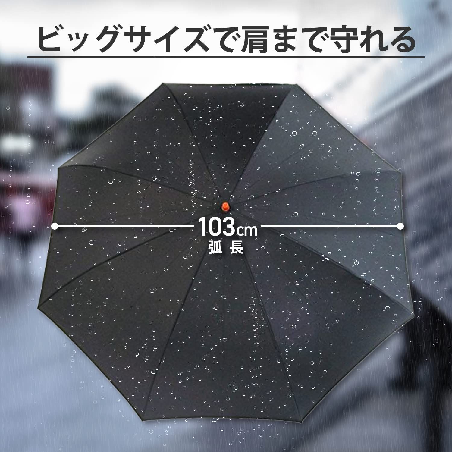 オカモト原宿店 丈夫な8本骨昔ながらの2段式60ｃｍ折りたたみ傘Lサイズ(紺) オカモト原宿店 折りたたみ傘 メンズ レディース 丈夫 軽量 8本骨