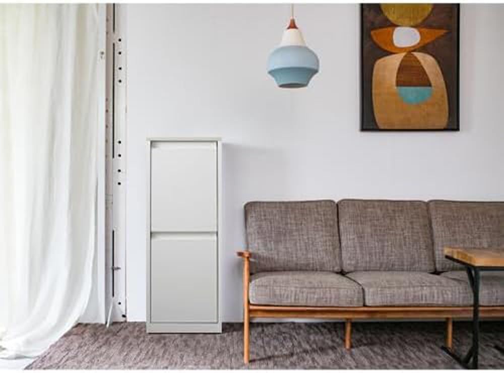 新着商品】2分別タイプ YY-WSB-32 ダストボックス ホワイト/メープル