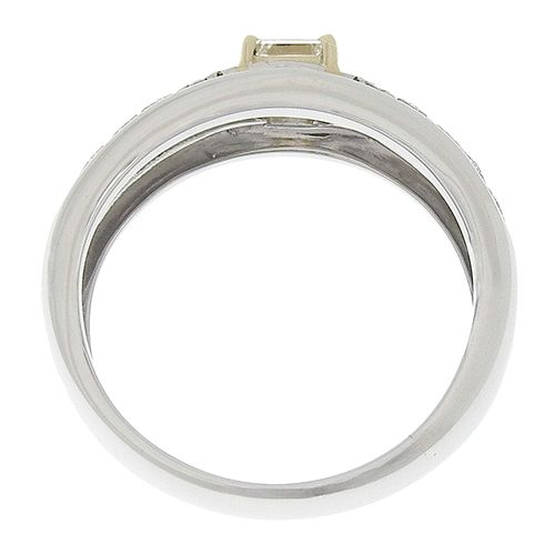 TASAKI(タサキ) スクエア ダイヤモンド リング Pt900プラチナ K18