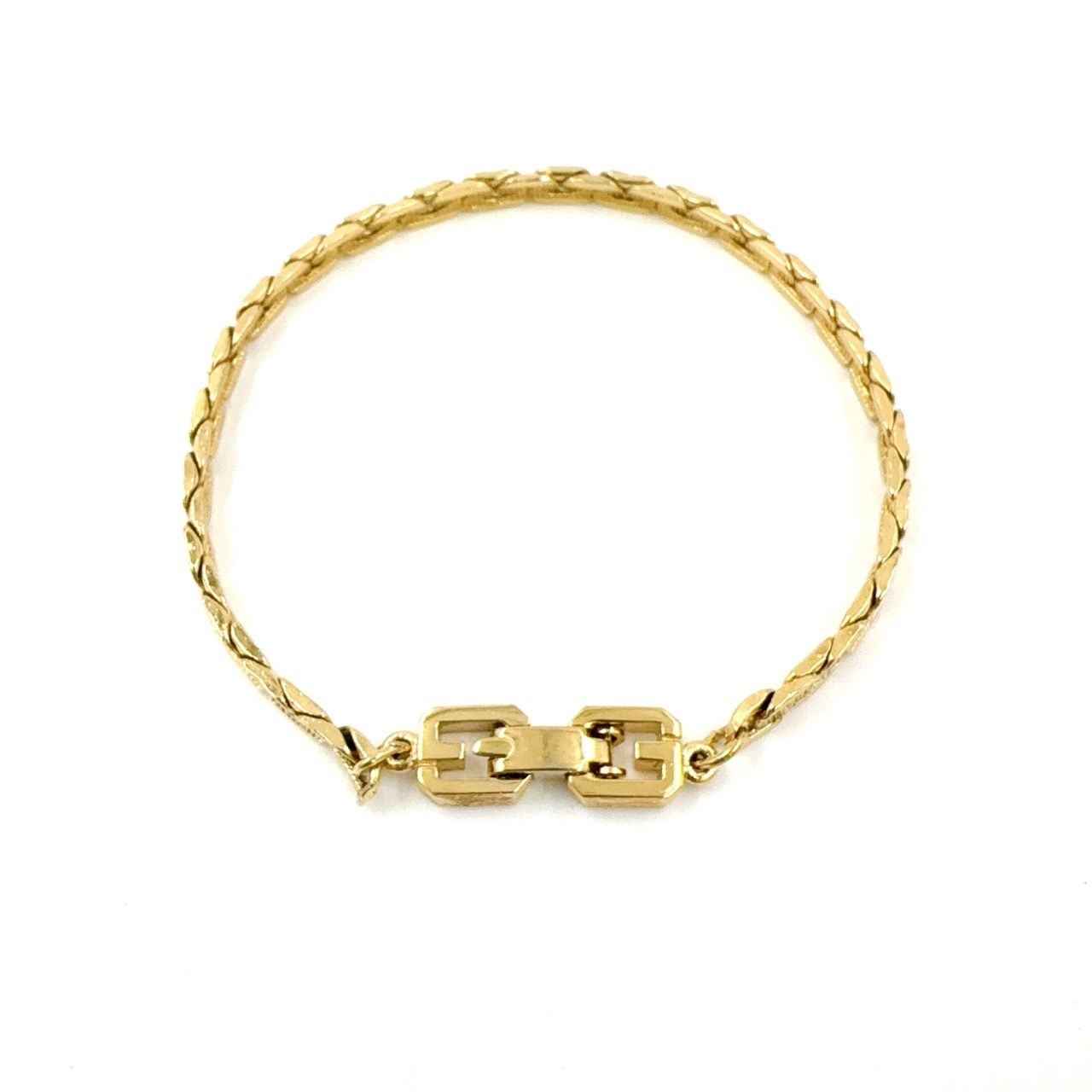 ジバンシィ　GIVENCHY　ブレスレット　Gロゴ　GP　ゴールド　大人気 GIVENCHY ジバンシィ Gロゴチェーン ブレスレット ゴールド 13.8