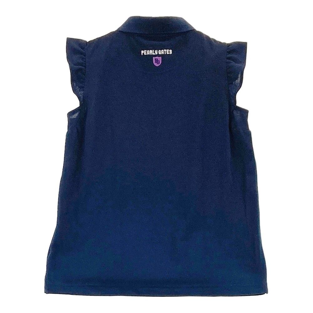 新品　PGG パーリーゲイツ　ノースリーブ　ポロシャツ　ネイビー　サイズ2 サイズ：0 PEARLY GATES パーリーゲイツ ノースリーブポロシャツ