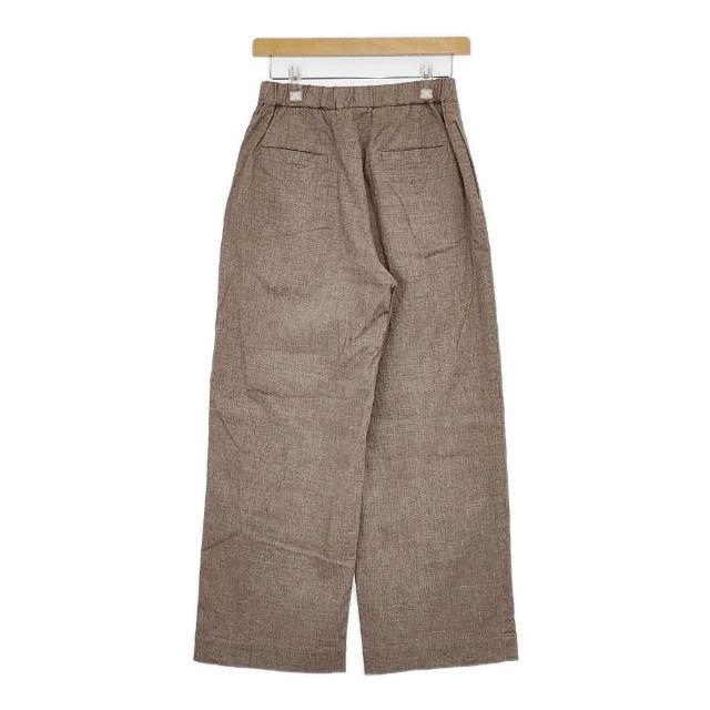 45R 45rpm コットンリネンツイードのストレッチイージーワイドパンツ 定価30800円 パンツ ブラウン レディース フォーティーファイブアールピーエム 5-0911G∞