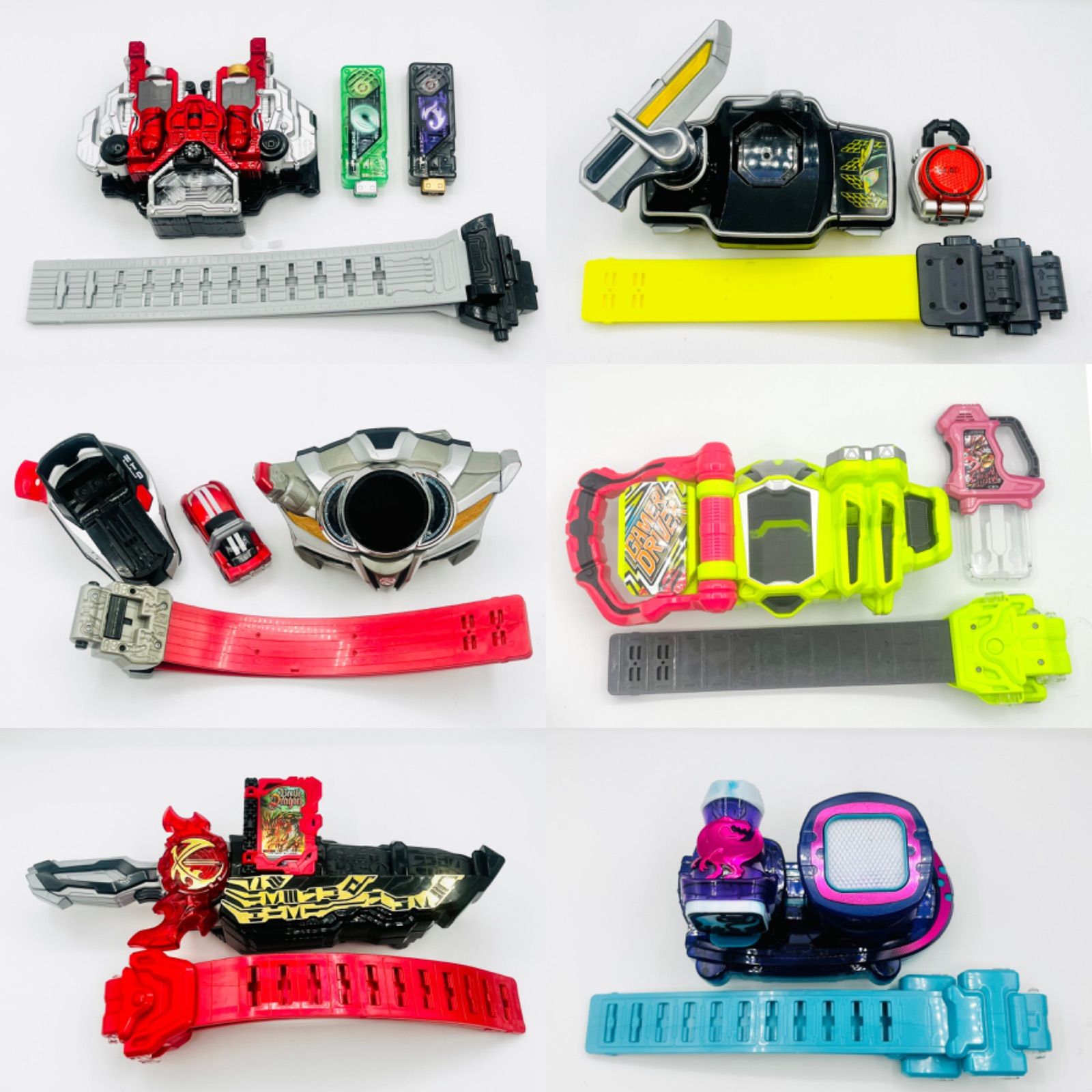 全てDX版》【動作確認済み】仮面ライダー主人公ベルト6点セットまとめ 