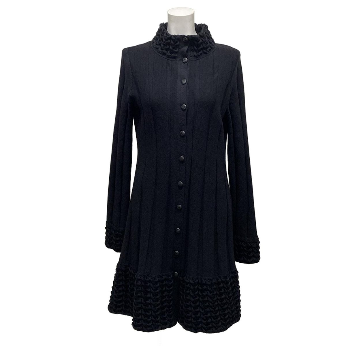 CHANEL シャネル ワンピース サイズ38 M レディース - P41991 黒 タートルネック|長袖|ひざ丈|ニット|2011年 ウール