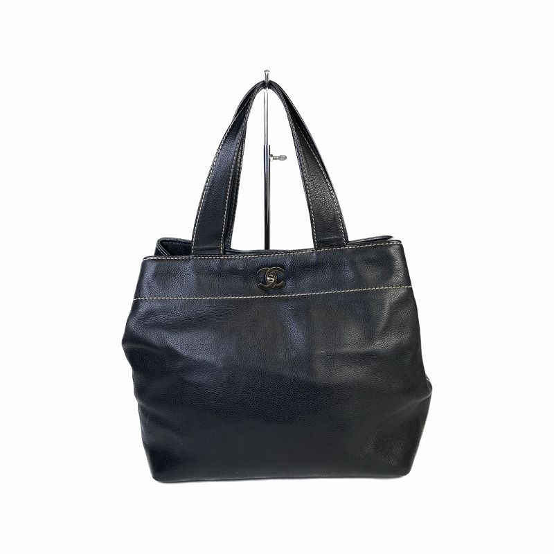 CHANEL シャネル ココマーク ターンロック キャビアスキン トート  