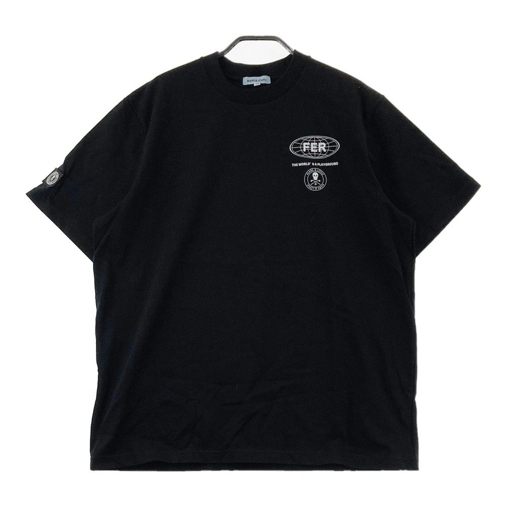 サイズ：48 MARKu0026LONA マークアンドロナ 2024年モデル 半袖Tシャツ  ブラック系 [240101377488]# ゴルフウェア メンズ ストスト