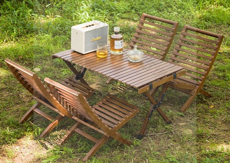 スノーピーク ブラウン 折りたたみアウトドアチェア 2脚セット