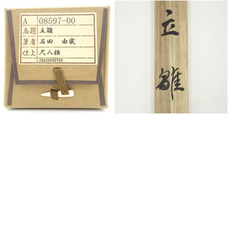 掛軸 茶掛 大徳寺 如意庵 立花大亀【千年翠】 松葉の図 紫野 大亀 自筆 横軸 掛軸 茶掛 大徳寺 如意庵 立花大亀【千年翠】 松葉の図 紫野