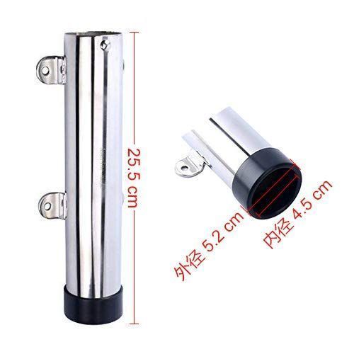 amarine-made調節可能なシルバーステンレススチール調節可能なポリッシュ仕上げOutriggerスタイリッシュなロッドホルダー - 9968s : Amarine-made ステンレス製 クランプオンロッドホルダー