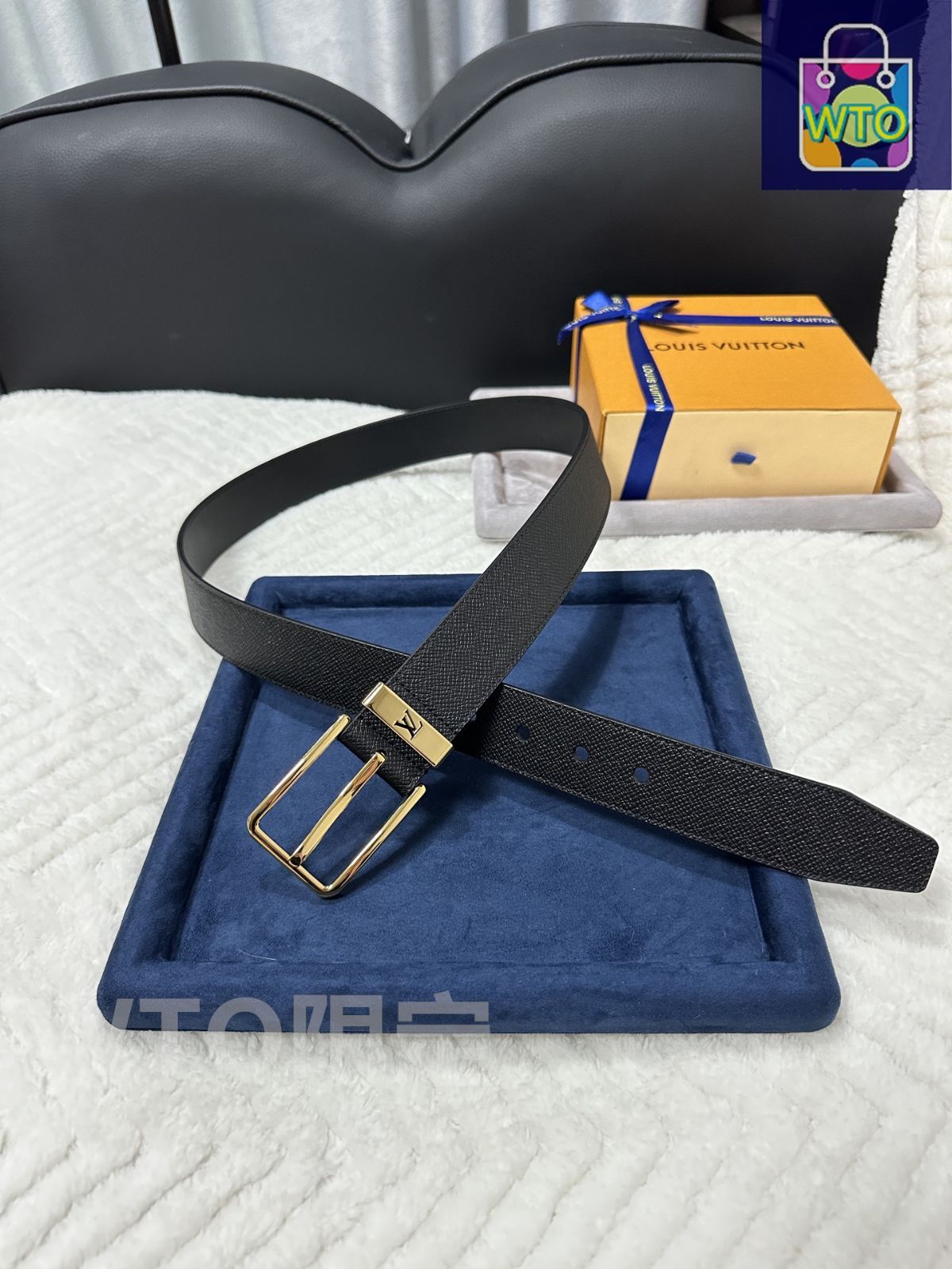 ルイ・ヴィトン ベルト 今日WTO】Louis Vuitton ルイヴィトン レザーベルト-LB16 - メルカリ