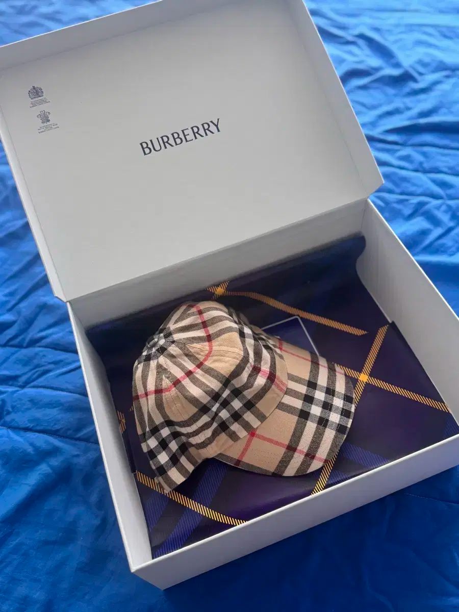 BURBERRY バーバリー チェック コットン ベースボールキャップ ボックス フルセット