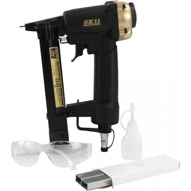 SK11 エアタッカー T1025L SA-T1025L-X1BG 釘打機 単発打ちステープル釘打機 貼り付け作業 単発打ち 工具 エアーツール