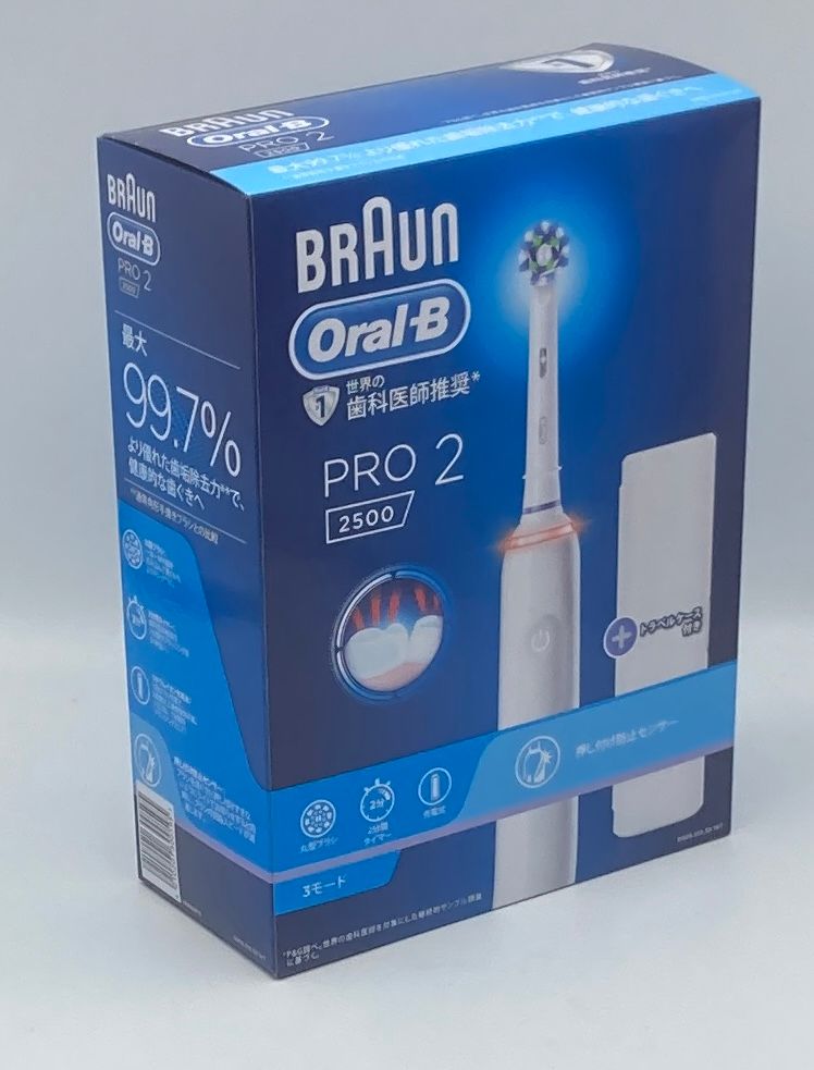 ブラウン オーラルB PRO2 2500 電動歯ブラシ ブルー - 電動歯ブラシ