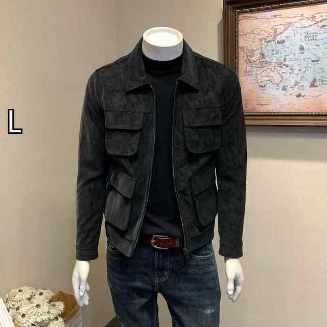 L メンズ 服 シンプル ファッション オシャレ 大人 かっこいい 大きいサイズ ストリート 紳士服 秋ワークウェア エコ レザージャケット スエード ライダース ジャケット