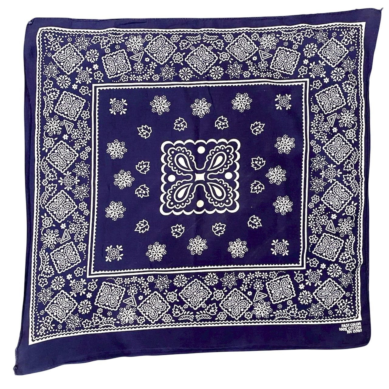 RN13960 クッキー柄 バンダナ ネイビー/グリーン 【公式通販】