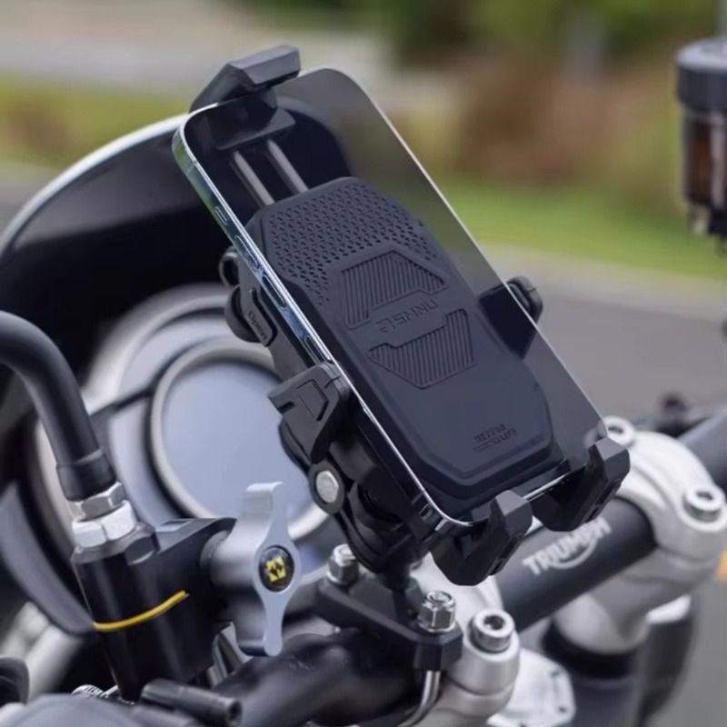 スマートな衝撃吸収式モバイルフォンマウント、バイクや自転車用のユニバーサル360度回転ナビゲーション機能付き