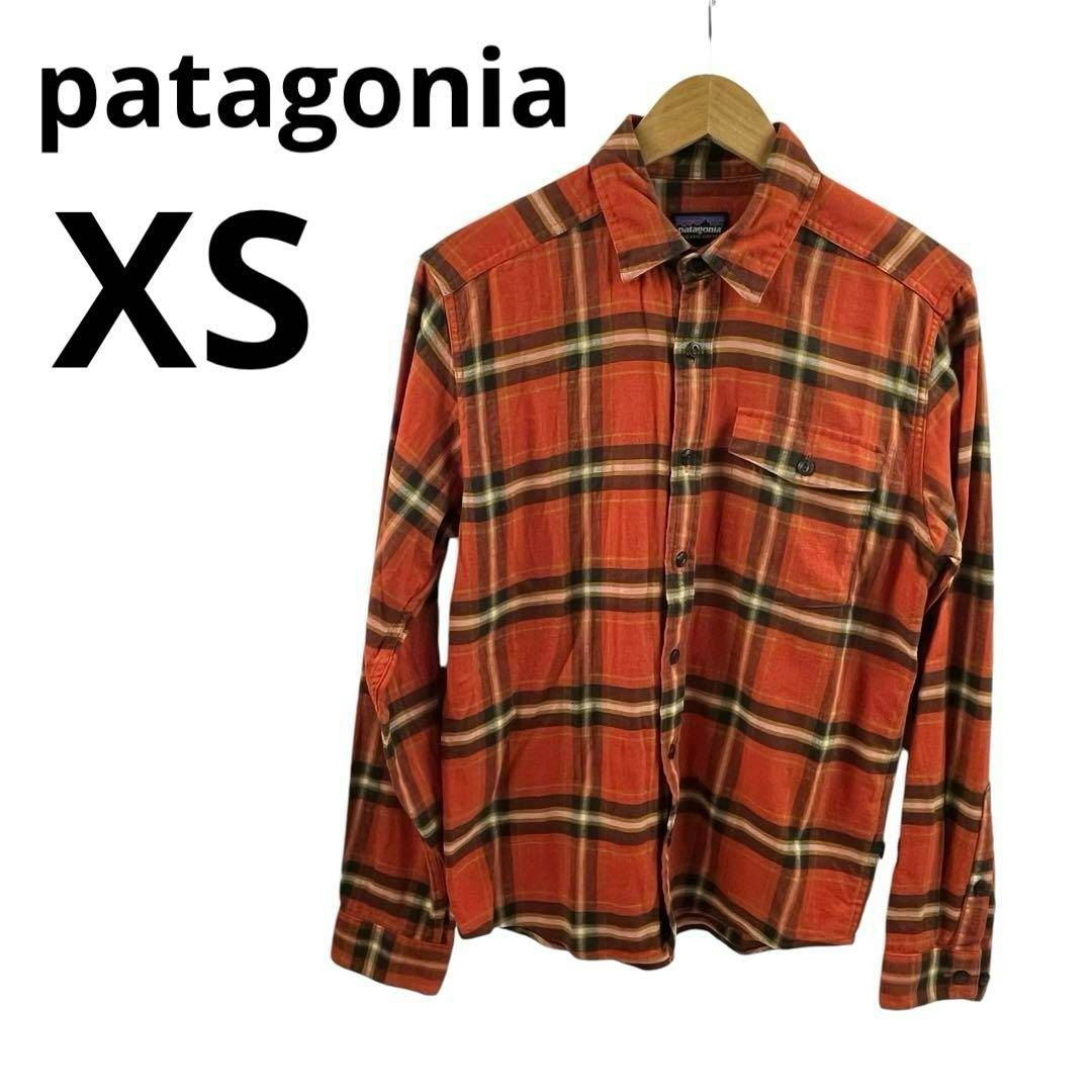 XS】Patagonia ミドルウェイト フィヨルド フランネルシャツ 54130 mid weight fjord flannel パタゴニア  ネルシャツ Blog ブラウン