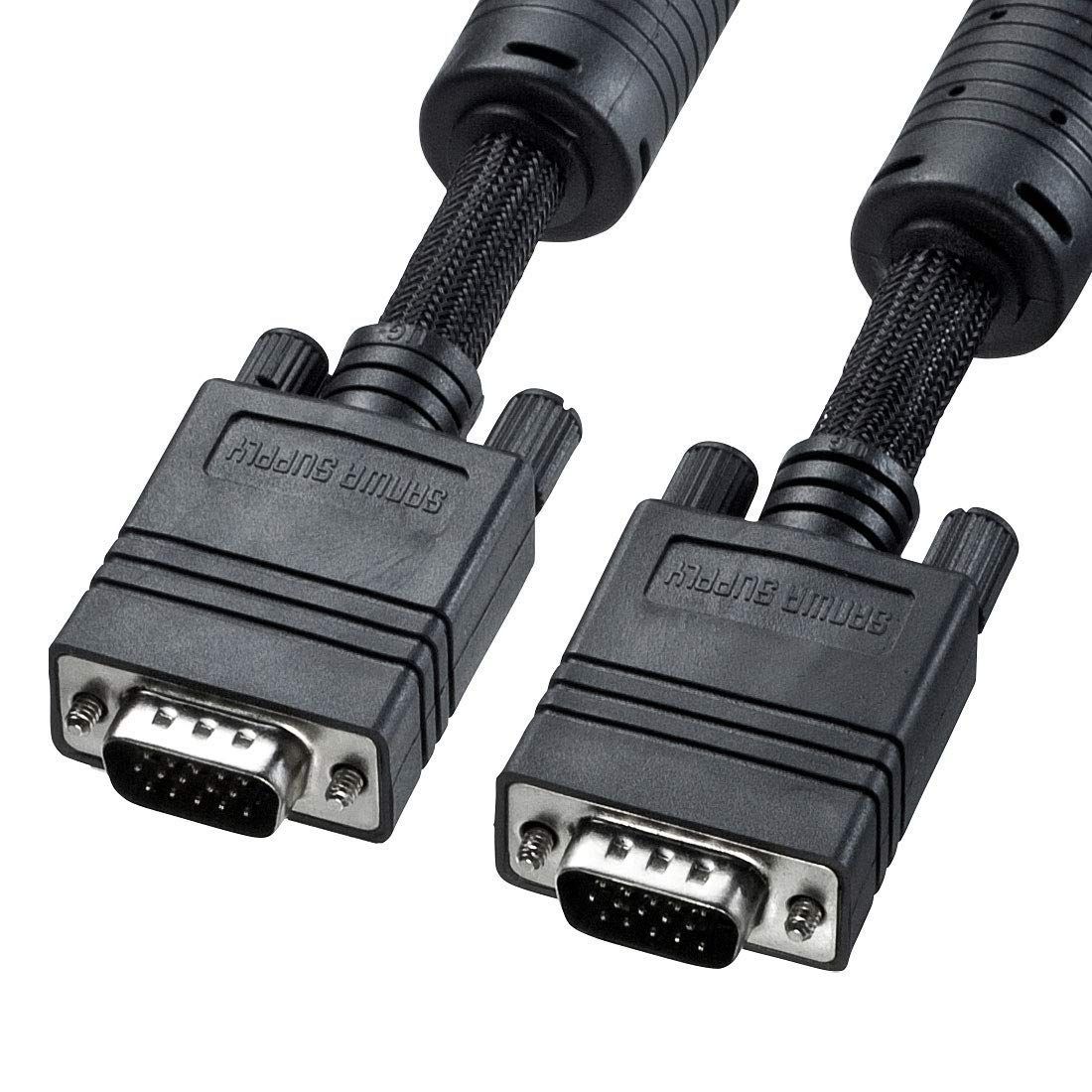 15m サンワサプライ ナイロンメッシュディスプレイケーブル 15m ブラック KC-NMV150K