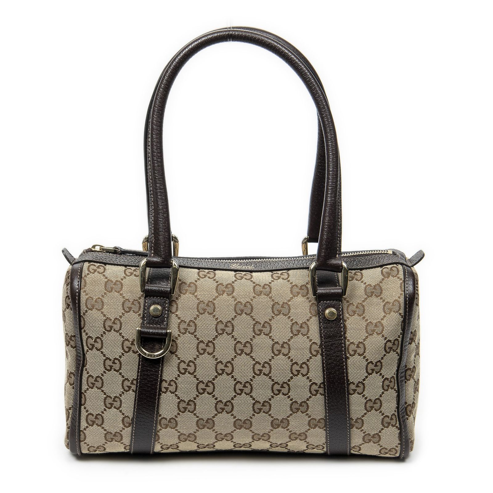 GUCCI グッチアビーボストンベージュ|ブラウンGGキャンバスA